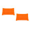2Pièces Oreiller Gonflable Ergonomique En Velours Orange Camping 1