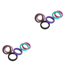 12Pièces Anneaux Silicone Multicolores Pour Sport Gym Yoga Cyclisme