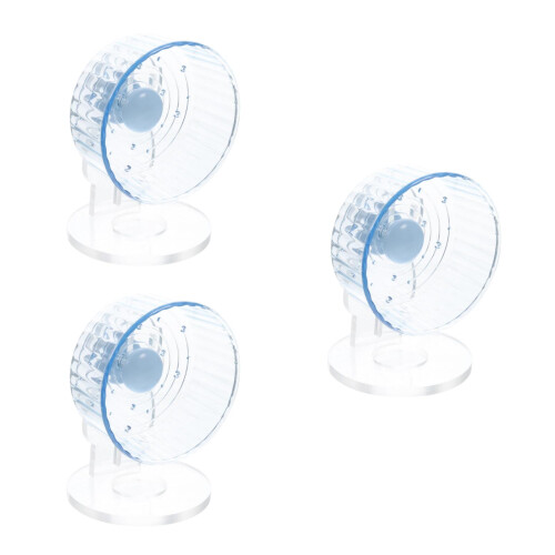 3Ensembles Roue Silencieuse Pour Hamster En PVC Colorée Pour Jeu