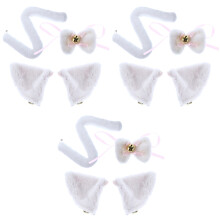 3Ensembles Accessoires Costume Chat Oreilles Queue Clip