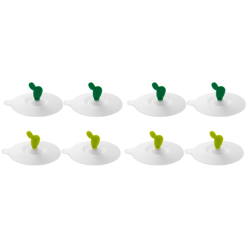 8Pièces Couvercles Silicone Multi Couleurs Réutilisables Pour Tasse