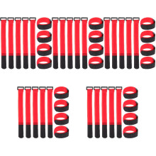 100Pièces Boucles Nylon Rouge Organisateur Câbles Et Rangement Garage