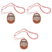3Pièces Kalimba 8 Touches Bois Métal Portable Piano Pouce Débutants