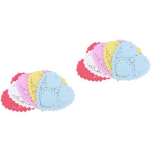 200Pièces Plateaux Gâteaux Papier Assortis Base Cercle Coeur Pratique