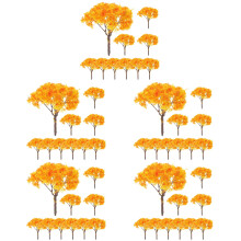 50Pièces Miniatures Arbres Faux Orange Centre De Table Décoratif