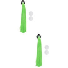 2Pièces Accessoires Casque Décoratives Tresses Vertes Stylées