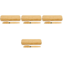 4Ensembles Stylos Douce Aluminium Bois Bambou Couleur Marron
