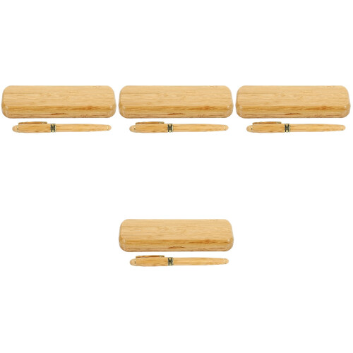 4Ensembles Stylos Douce Aluminium Bois Bambou Couleur Marron