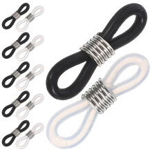 24Pièces Raccords Chaînes Lunettes Anneaux Caoutchouc Multicolores