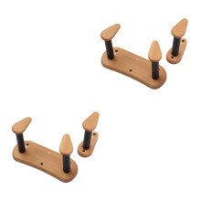 2Pièces Support Mural Suspendu Guitare Acoustique Marron Clair