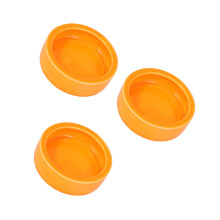 3Pièces Bols Alimentaires Flottants En Céramique Orange Pour Aquarium