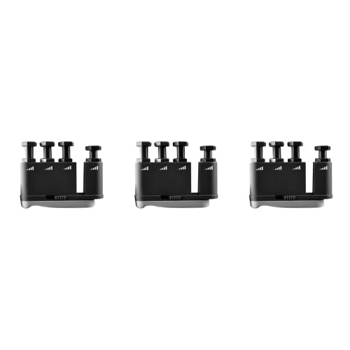 3Pièces Exerciseur Doigts Noir Pour Guitare Piano Améliore Force