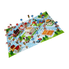 2Ensembles Jeux Éducatifs Panneaux Circulation Bois Couleurs Variées