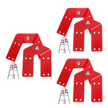 6Pièces Charnières Échelle Acier Galvanisé Rouge Accessoires Escabeau