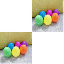 40Pièces Œufs De Pâques En Plastique Colorés Réutilisables Décoratifs