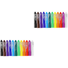 24Pièces Crayons Rotatifs Premium Couleurs Vives Enfants