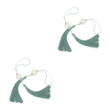 4Pièces Pompon DIY Vert Foncé Accessoire Suspendu Pour Porte Rideau