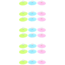 24Pièces Couvercles Silicone Multicolores Anti-Déversement Pour Tasses