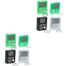 8St Mini Game Keychain Met Licht & Geluid, Assorti Kleuren, Decoratief