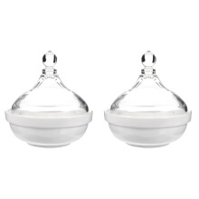 2Pièces Bols Céramique Décoratifs Couvercle Pour Fruits Snacks