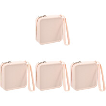 4Pièces Sac Période Silicône Bleu Pochette Zippée Tampons Et Cup