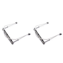 2Pièces Harnais Harmonica Argenté Acier Inox Pratique Et Confort