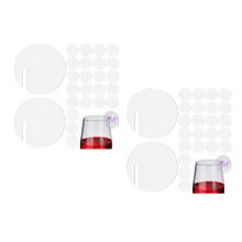 120Pièces -Verres Acryliques Ronds Transparente Pour Décor