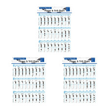 3Pièces Carte Accord Clarinette Papier Enduit Durable Usage Étudiant