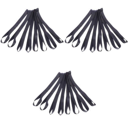 24Pièces Sangles Boucles Noires Fixation Valeur Durable Sécurisée