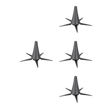 4Pièces Support Instruments Vent Pliable Noir En Métal Et ABS
