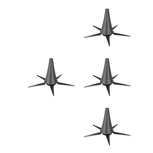 4Pièces Support Instruments Vent Pliable Noir En Métal Et ABS