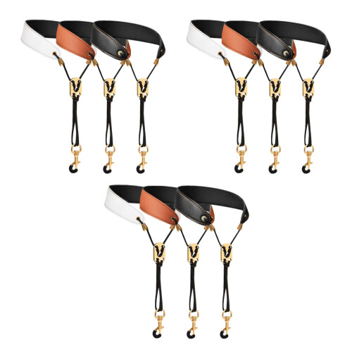 9Pièces Sangles De Cou Saxophone En Cuir Durable Et Pratique