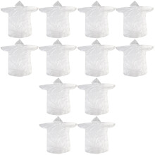 12Pièces Poncho Jetable Transparent Unisexe Durable Et