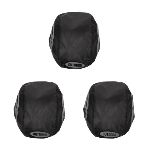 3Pièces Casque Tissu Oxford Noir