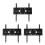 3Pièces Support Mural TV Noir En Fer Pour Usage Domestique Polyvalent 1