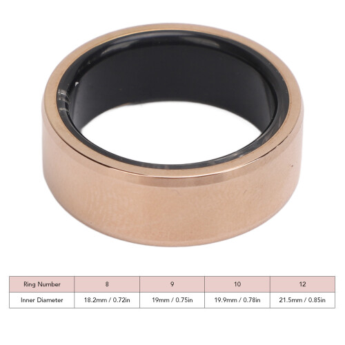 Smart Gold Ceramic Sleep Tracker Ring with APP, 7-Day Battery 1