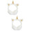 2St Unicorn Oorbeschermers Winter Wit Decoratie 1