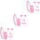 3Ensembles Costume Rose Oreilles Bandeau Queue 1