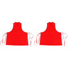 2Pièces Tablier Rouge Pour Barbier