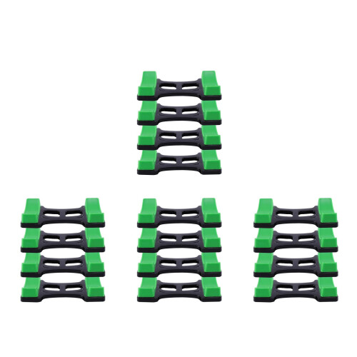 16Pièces Support Haltères Vert ABS Résistant Pour Rangement Gym
