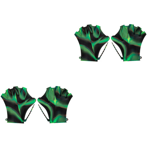 2Paires De Natation Silicone Ajustables Multicolores Résistants