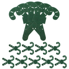12Stk Grüne -Utensilienbeutel Festliche Weihnachts-Tischdeko