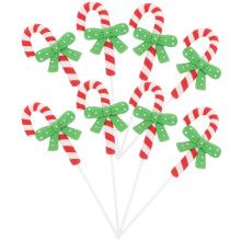 8Pcs Multi Christmas Cake Ornaments Cake and Cupcake Toppers