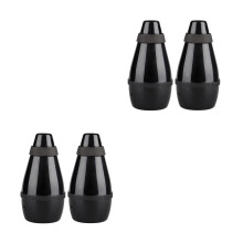 4Pièces Mute Trompette Noire ABS Pour Réduction Et Usage Pro