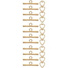 6Ensembles Boucles De Connexion Dorées En Acier Inoxydable Pour