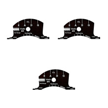 3Pièces Pont Violon Noir Outil Mesure Réparation Précise