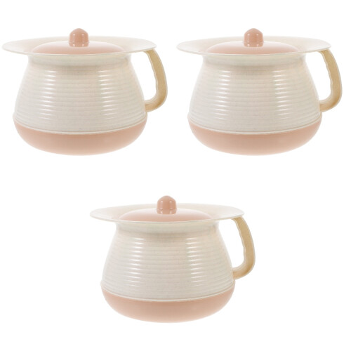 3Pièces Pot De En Café Portable Avec Couvercle Étanche