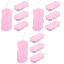 12Pièces Éponges De Bain Violettes Douces Double-Face Pratiques