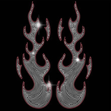 Transferencia termoadhesiva de diamantes de imitación Flame Bling (21  29,7 cm), calcomanía termoadhesiva para bricolaje, apliques y reparaciones