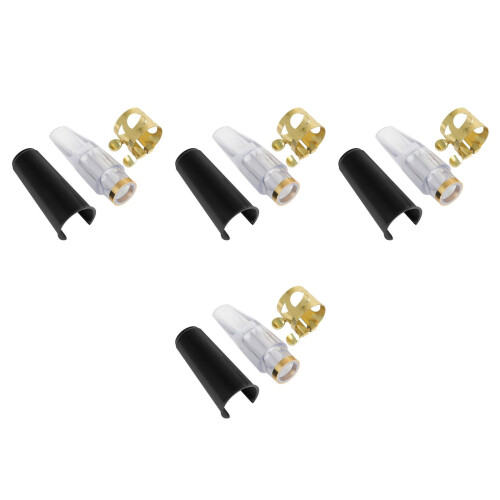 4Ensembles Kit Saxophone Alto Complet Capuchon Ligature Transparent